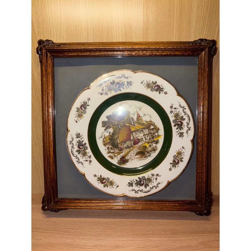 Vintage Wood & Sons Ascot Service Plate Framed English Countryside Cottage Core